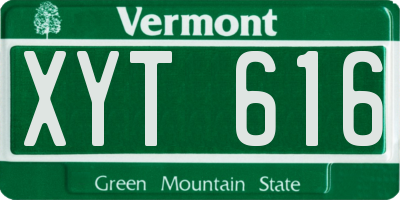 VT license plate XYT616