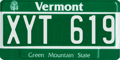 VT license plate XYT619