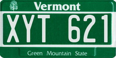VT license plate XYT621