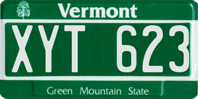 VT license plate XYT623