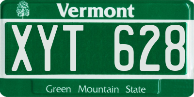 VT license plate XYT628