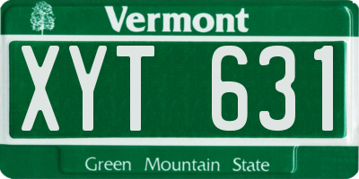VT license plate XYT631