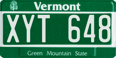 VT license plate XYT648