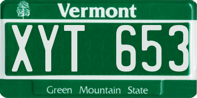 VT license plate XYT653