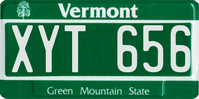 VT license plate XYT656