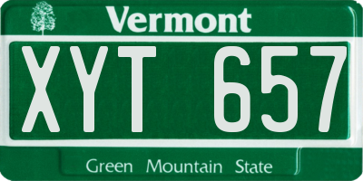 VT license plate XYT657