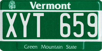 VT license plate XYT659