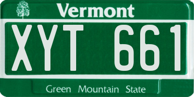 VT license plate XYT661