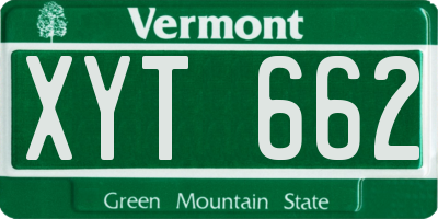 VT license plate XYT662