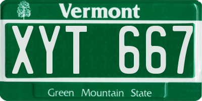 VT license plate XYT667