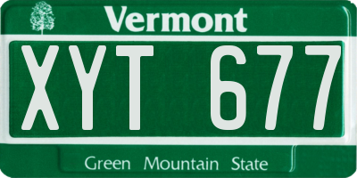 VT license plate XYT677