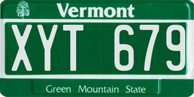 VT license plate XYT679