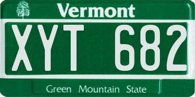 VT license plate XYT682