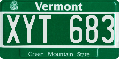 VT license plate XYT683