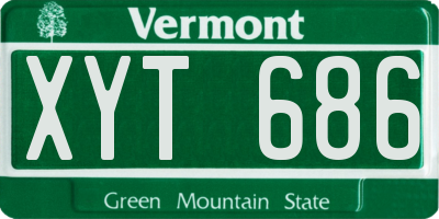 VT license plate XYT686