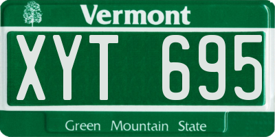 VT license plate XYT695