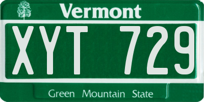 VT license plate XYT729
