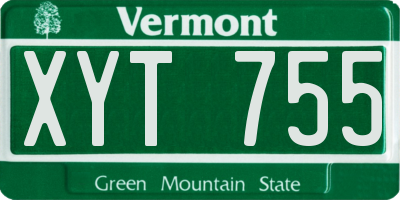 VT license plate XYT755