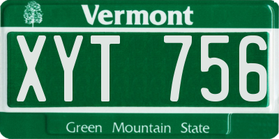 VT license plate XYT756