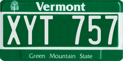 VT license plate XYT757