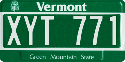 VT license plate XYT771