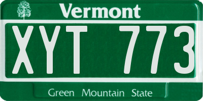VT license plate XYT773