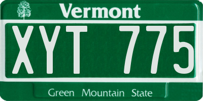 VT license plate XYT775