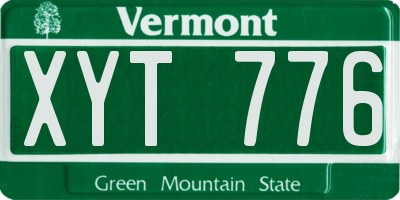 VT license plate XYT776