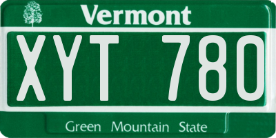 VT license plate XYT780