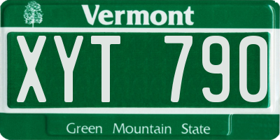 VT license plate XYT790