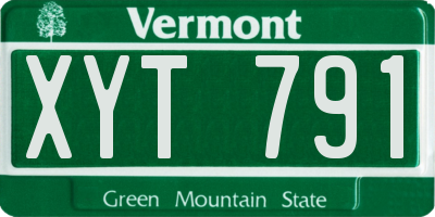 VT license plate XYT791