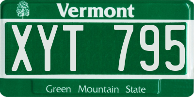 VT license plate XYT795