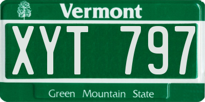 VT license plate XYT797