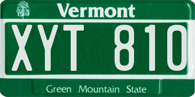 VT license plate XYT810