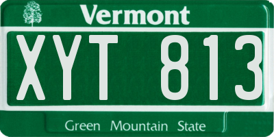 VT license plate XYT813