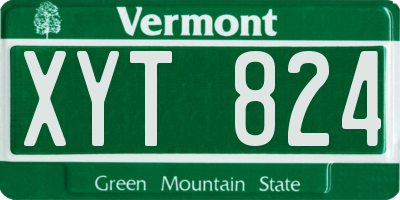 VT license plate XYT824