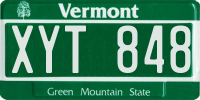 VT license plate XYT848