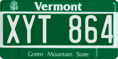 VT license plate XYT864