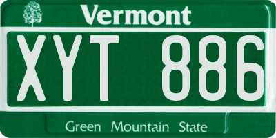 VT license plate XYT886
