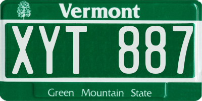 VT license plate XYT887