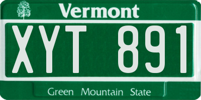 VT license plate XYT891