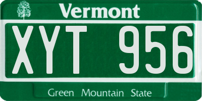 VT license plate XYT956