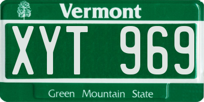 VT license plate XYT969