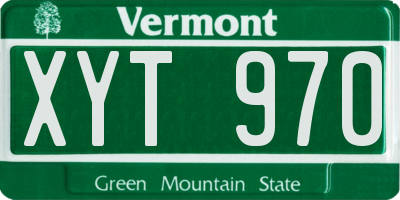 VT license plate XYT970