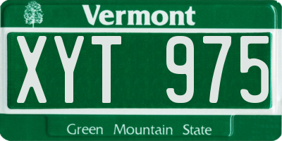 VT license plate XYT975