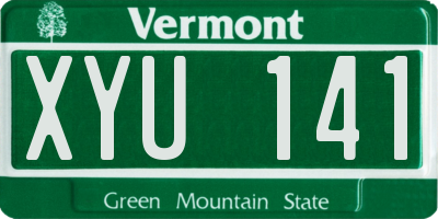 VT license plate XYU141