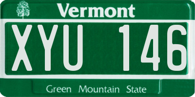 VT license plate XYU146