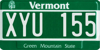 VT license plate XYU155