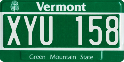 VT license plate XYU158