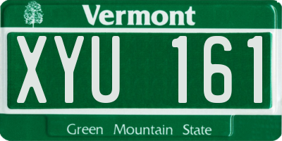 VT license plate XYU161